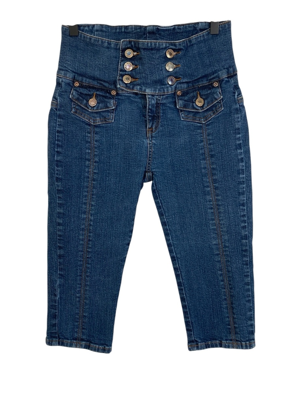 Wet Seal Y2K Denim Sailor Capri, Size 7